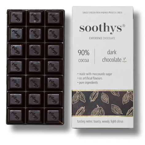 90% Dark Chocolate Bars Vegan | 88gms