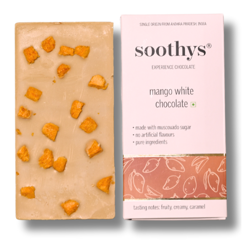 Mango White Craft Chocolate Bars | 88gms